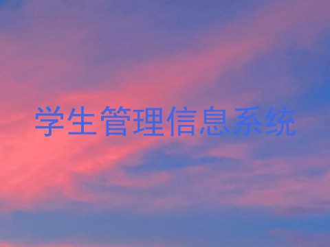学生管理信息系统