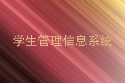 学生管理信息系统