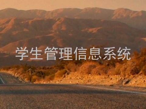 学生管理信息系统