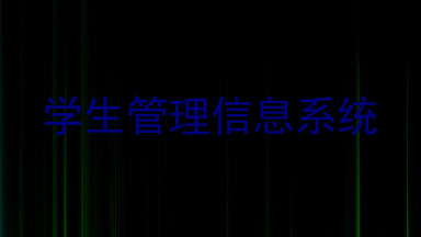 学生管理信息系统