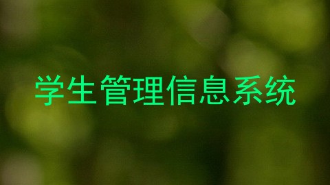 学生管理信息系统