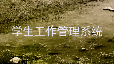 学生工作管理系统