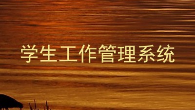 学生工作管理系统