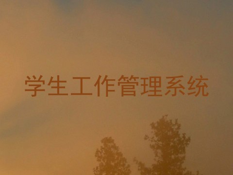 学生工作管理系统