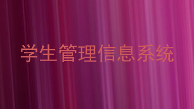 学生管理信息系统