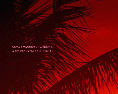 高校学工管理系统数据整合与流程优化实践
## 学工管理系统在高校信息化中的核心定位