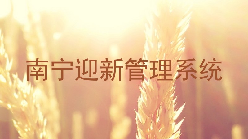 南宁迎新管理系统