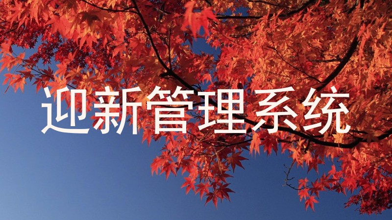 迎新管理系统
