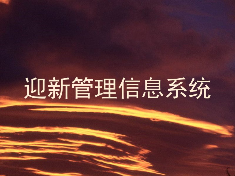 迎新管理信息系统
