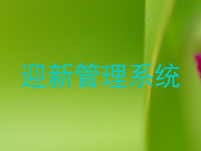 迎新管理系统