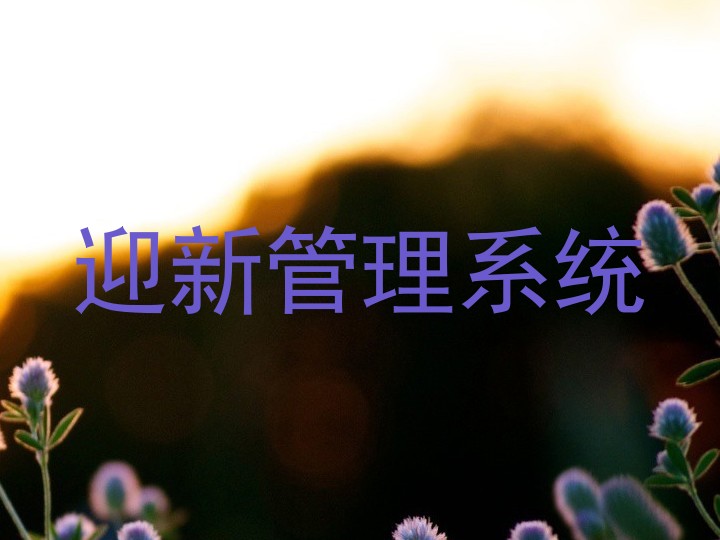 迎新管理系统