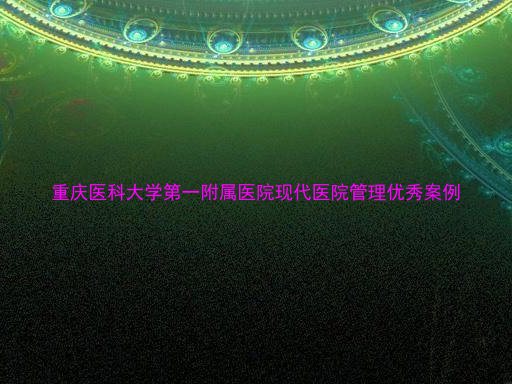 重庆医科大学第一附属医院现代医院管理优秀案例