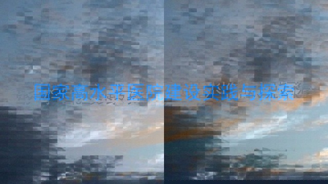 国家高水平医院建设实践与探索