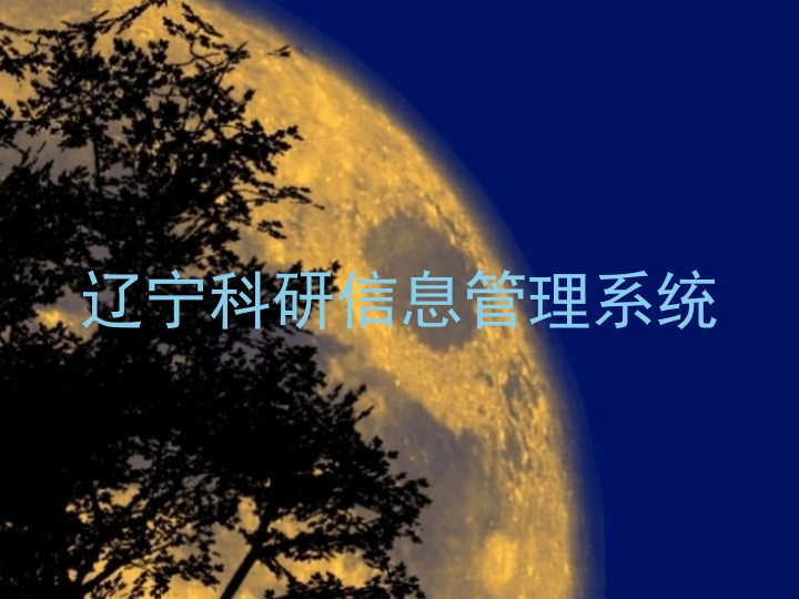 辽宁科研信息管理系统