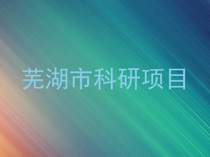 芜湖市科研项目