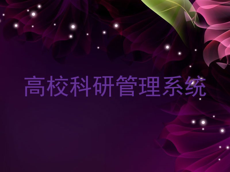 高校科研管理系统