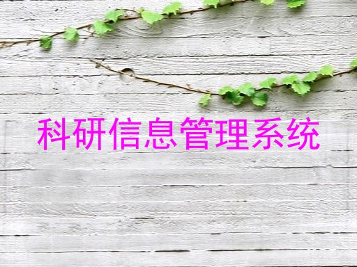 科研信息管理系统