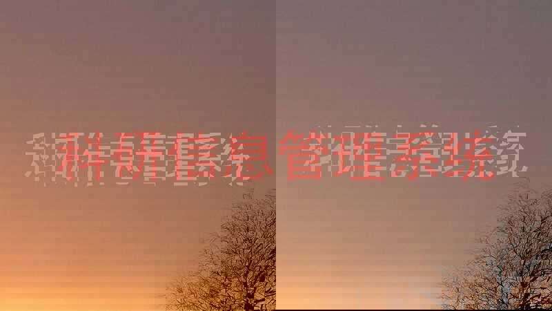 科研信息管理系统