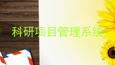 科研项目管理系统