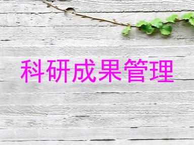 科研成果管理