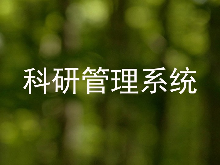 科研管理系统