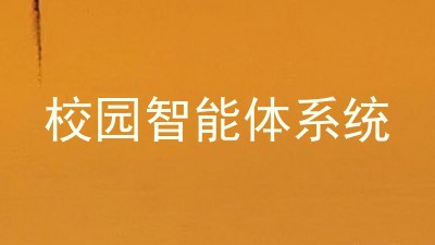 校园智能体系统
