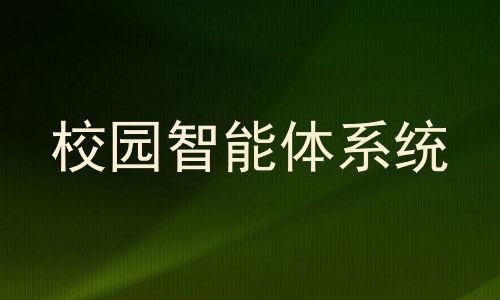 校园智能体系统